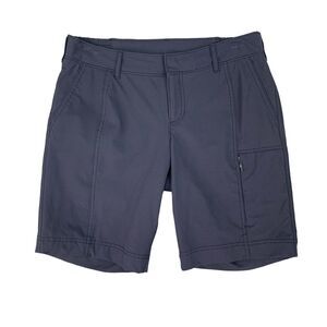 Athleta Short Womens 4 Navy Blue Palisade Flat Front Nylon Blend Bermuda Outdoor
